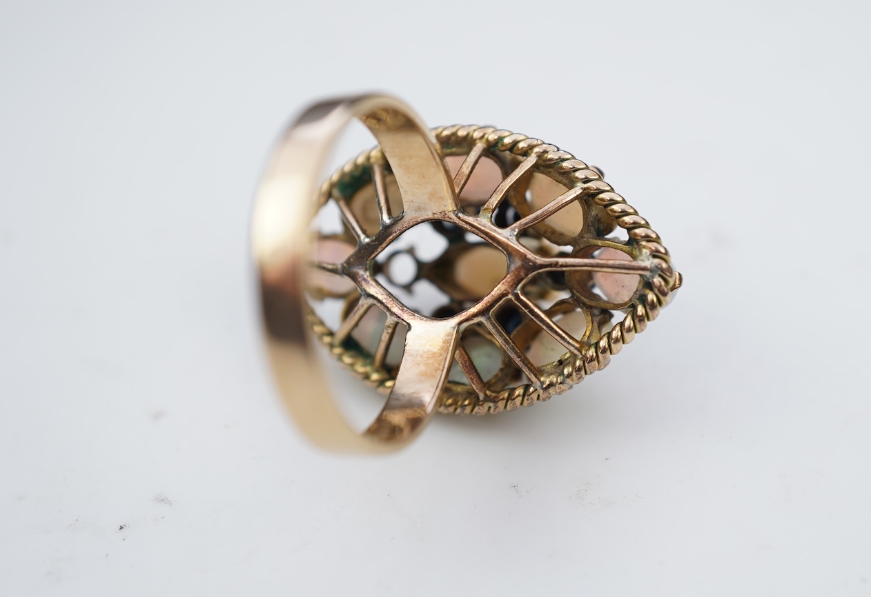 Three rings and a brooch